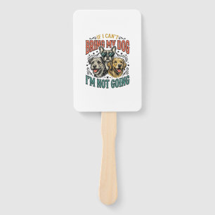 Funny Dog Lover Vintage Engraving Quote Design (2) Hand Fan