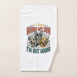 Funny Dog Lover Vintage Engraving Quote Design (2) Hand Towel