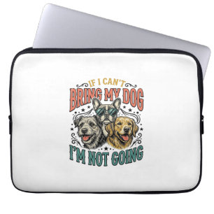 Funny Dog Lover Vintage Engraving Quote Design (2) Laptop Sleeve