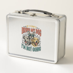 Funny Dog Lover Vintage Engraving Quote Design (2) Metal Lunch Box