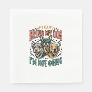 Funny Dog Lover Vintage Engraving Quote Design (2) Napkin