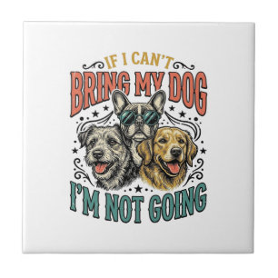 Funny Dog Lover Vintage Engraving Quote Design (2) Tile