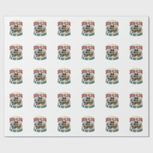 Funny Dog Lover Vintage Engraving Quote Design (2) Wrapping Paper