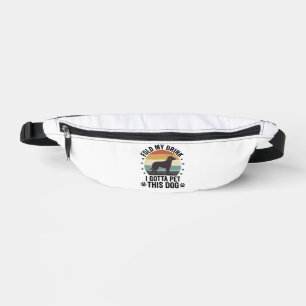 Funny Dog Lover Vintage Fold My Drink Pet This Dog Bum Bags