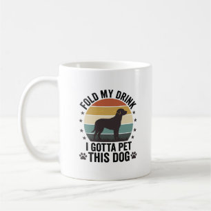 Funny Dog Lover Vintage Fold My Drink Pet This Dog Coffee Mug