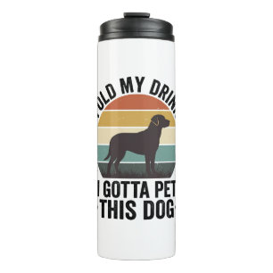 Funny Dog Lover Vintage Fold My Drink Pet This Dog Thermal Tumbler