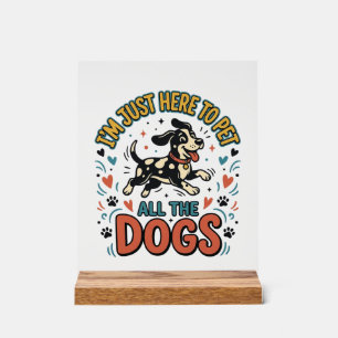 Funny Dog Lover Vintage Pet All The Dogs Design_1 Acrylic Sign