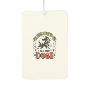 Funny Dog Lover Vintage Pet All The Dogs Design_1 Car Air Freshener