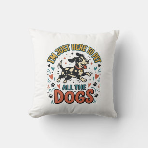 Funny Dog Lover Vintage Pet All The Dogs Design_1 Cushion