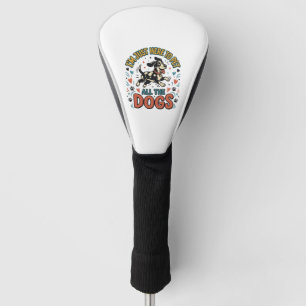 Funny Dog Lover Vintage Pet All The Dogs Design_1 Golf Head Cover