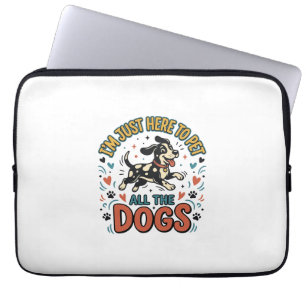 Funny Dog Lover Vintage Pet All The Dogs Design_1 Laptop Sleeve