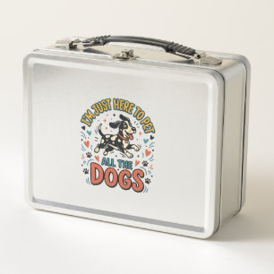 Funny Dog Lover Vintage Pet All The Dogs Design_1 Metal Lunch Box