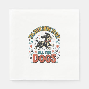Funny Dog Lover Vintage Pet All The Dogs Design_1 Napkin