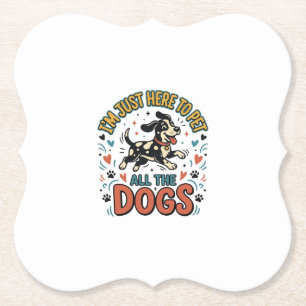 Funny Dog Lover Vintage Pet All The Dogs Design_1 Paper Coaster