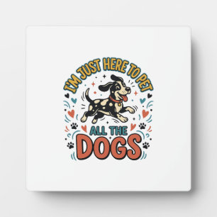 Funny Dog Lover Vintage Pet All The Dogs Design_1 Plaque