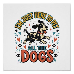 Funny Dog Lover Vintage Pet All The Dogs Design_1 Poster