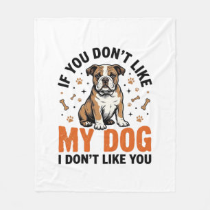 Funny Dog Lover Vintage Puppy Quote Shirt Design_1 Fleece Blanket