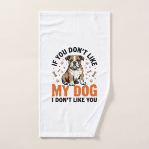 Funny Dog Lover Vintage Puppy Quote Shirt Design_1 Hand Towel