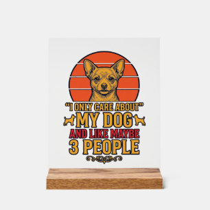 Funny Dog Lover Vintage Quote Vector Design_1 Acrylic Sign