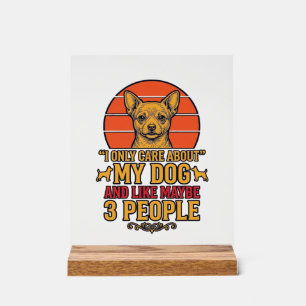 Funny Dog Lover Vintage Quote Vector Design_1 Acrylic Sign