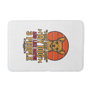 Funny Dog Lover Vintage Quote Vector Design_1 Bath Mat