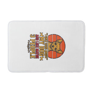 Funny Dog Lover Vintage Quote Vector Design_1 Bath Mat