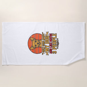 Funny Dog Lover Vintage Quote Vector Design_1 Beach Towel