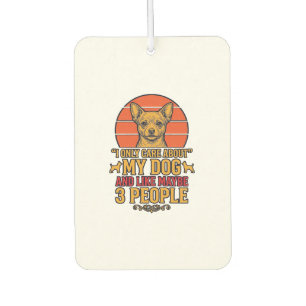 Funny Dog Lover Vintage Quote Vector Design_1 Car Air Freshener