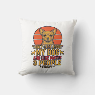 Funny Dog Lover Vintage Quote Vector Design_1 Cushion