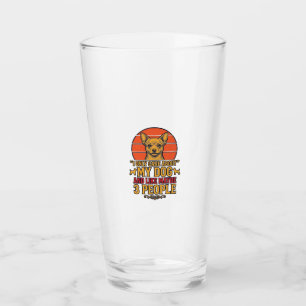 Funny Dog Lover Vintage Quote Vector Design_1 Glass