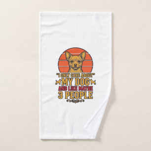 Funny Dog Lover Vintage Quote Vector Design_1 Hand Towel