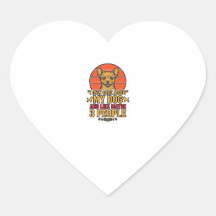 Funny Dog Lover Vintage Quote Vector Design_1 Heart Sticker