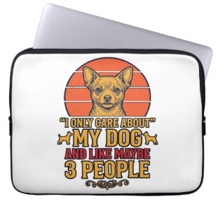 Funny Dog Lover Vintage Quote Vector Design_1 Laptop Sleeve