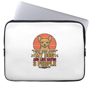 Funny Dog Lover Vintage Quote Vector Design_1 Laptop Sleeve