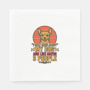 Funny Dog Lover Vintage Quote Vector Design_1 Napkin