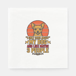Funny Dog Lover Vintage Quote Vector Design_1 Napkin