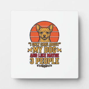 Funny Dog Lover Vintage Quote Vector Design_1 Plaque