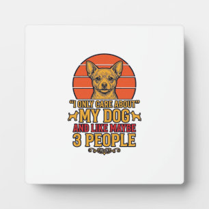 Funny Dog Lover Vintage Quote Vector Design_1 Plaque