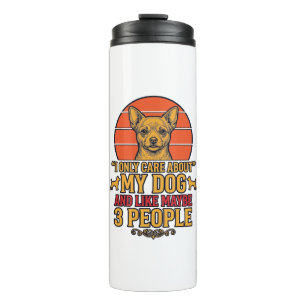 Funny Dog Lover Vintage Quote Vector Design_1 Thermal Tumbler