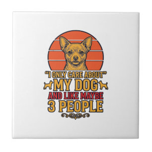 Funny Dog Lover Vintage Quote Vector Design_1 Tile