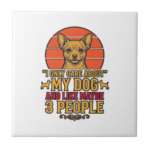 Funny Dog Lover Vintage Quote Vector Design_1 Tile
