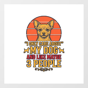 Funny Dog Lover Vintage Quote Vector Design_1 Window Cling