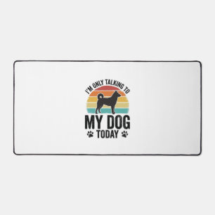 Funny Dog Lover Vintage Sunset Quote Design_1 Desk Mat