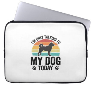 Funny Dog Lover Vintage Sunset Quote Design_1 Laptop Sleeve