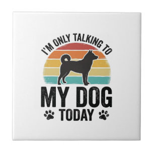 Funny Dog Lover Vintage Sunset Quote Design_1 Tile