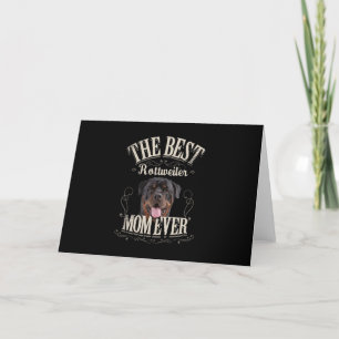 Funny Dog Lover Women Best Rottweiler Mum Lovers Holiday Card