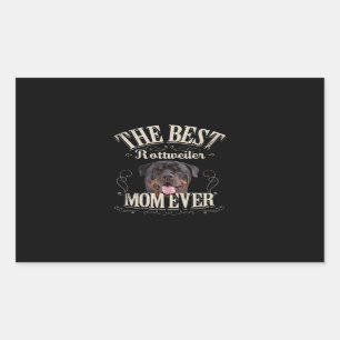 Funny Dog Lover Women Best Rottweiler Mum Lovers Rectangular Sticker