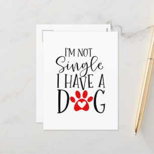 Funny dog lovers anti Valentine Holiday Postcard