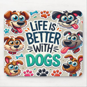 Funny Dog Lovers Mouse Mat