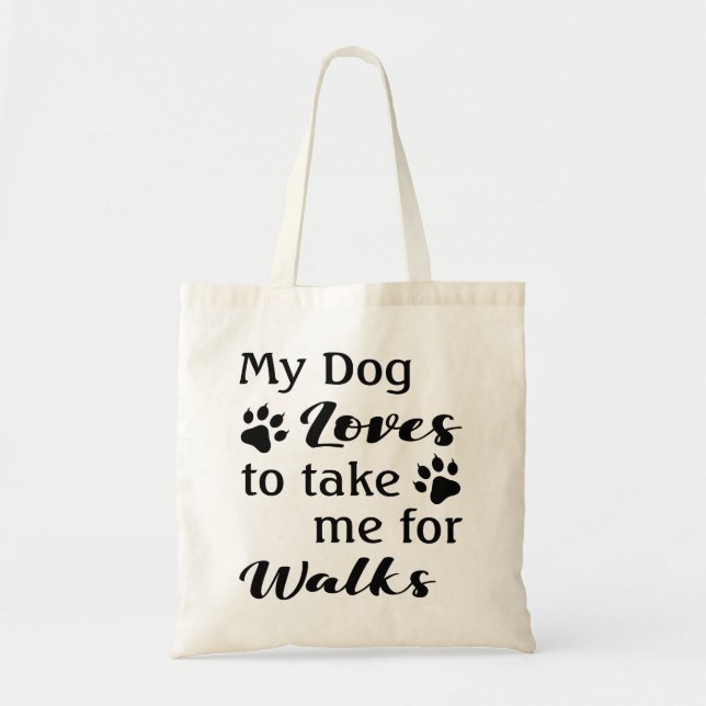 Funny Dog Lover's Tote Bag (Front)